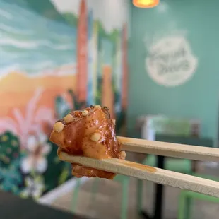 Aahh a fresh bite of spicy ahi