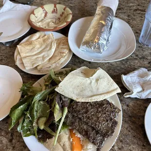 Lamb kafta meal lamb kafta hummus and pita bread