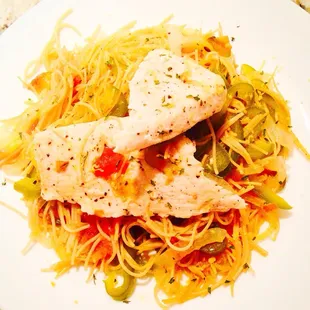 After: Catalan style fideua with fish