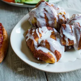 food, donuts, dough desserts