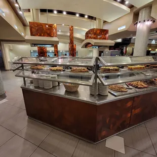 a variety of food items on display