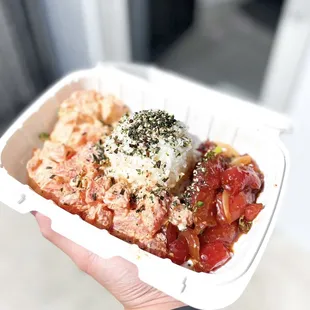 Wasabi ahi, spicy salmon, fireball ahi -- IG: @phuoodwithvicks
