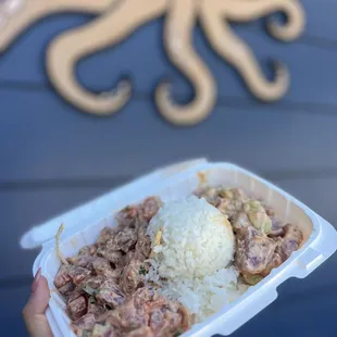 Spicy Hawaiian, Spicy Ahi Katsu, Spicy Ahi with Rice ($22, price depends on weight of selected items)