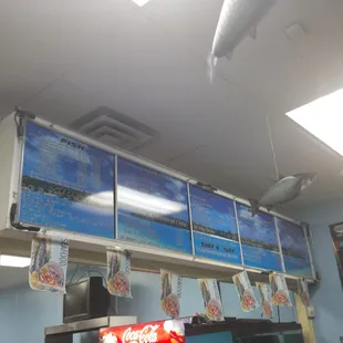 menus on the wall