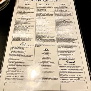 Dinner Menu 10/9/23