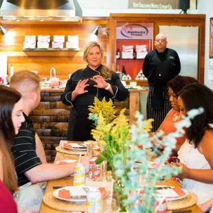 Chef Kathy teaching a class