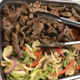 Steak fajitas