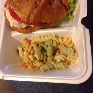 Love there food!!! Chicken salad croissant and pasta salad my favorite!!;)