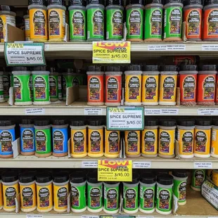 a variety of spices