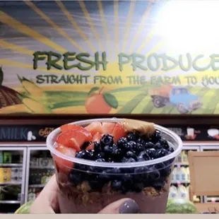 Açaí peanut butter bowl from Juice Bar!! 440 S Anaheim Hills Road