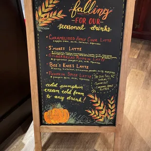 Fall menu