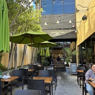 Outside the restaurant