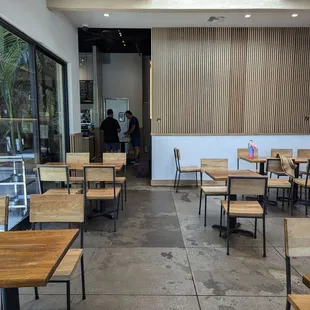 Inside, we were forced out by a nasty cleaning chemical smell