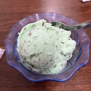 Mint chip ice cream