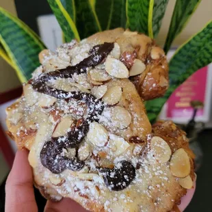 Almond chocolate croissant.