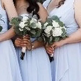 Bouquets: bride and bridesmaid