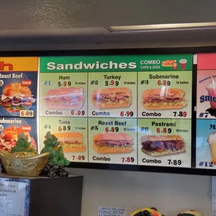 Updated menu prices