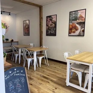 a restaurant with tables and chairs