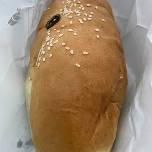 Ham, cheese, and jalapeño bun