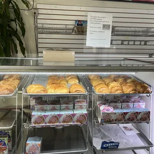 a display of fresh donuts