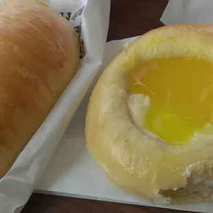 Boudain and lemon cream cheese kolache.