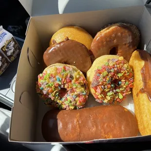 a box of assorted donuts