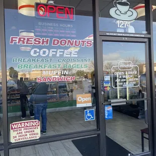 the front door of a restaurant