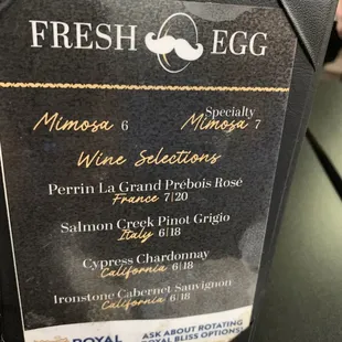 chicken wings and fried chicken, menu