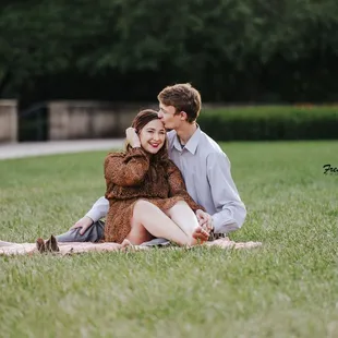 Engaged at Nelson Atkins.
