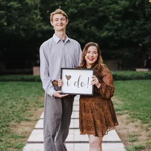Engaged at Nelson Atkins.