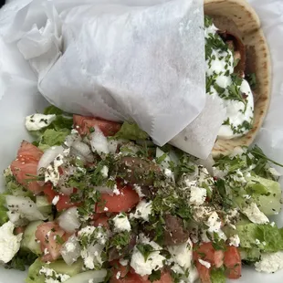 Board Special: Gyro Wrap with side (I got the Greek Salad as my side) - delicious and fresh!