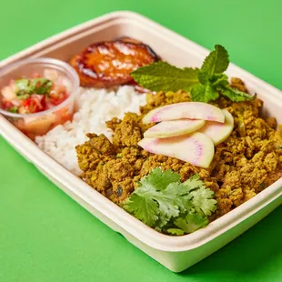 Curried Lamb Rice Plate