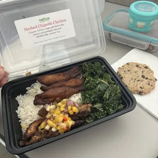 Herbed Chipotle Chicken Rice Plate