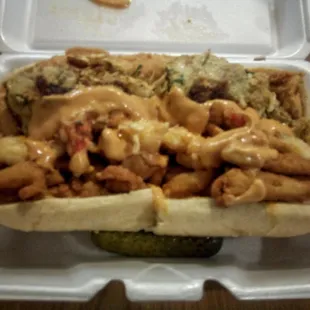 It ain't called a Super Seafood Sub for nothing!