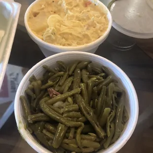 Potato salad and string beans