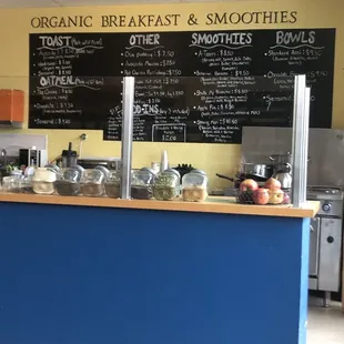 a breakfast counter