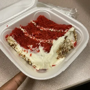 Red velvet cake slice