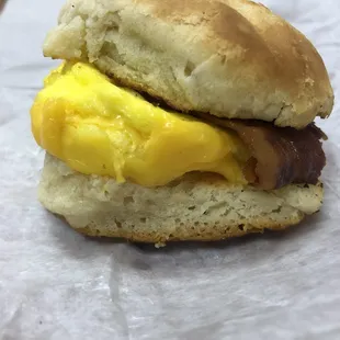 Bacon, egg, &amp; cheese biscuit