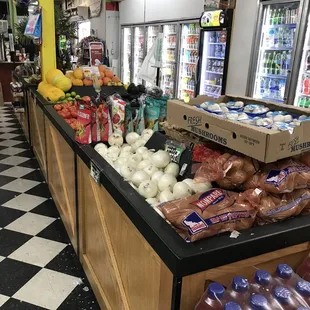 the produce section of a grocery store