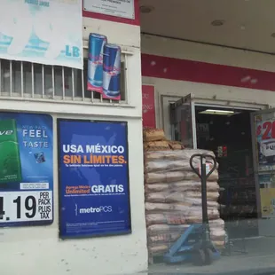 a storefront with a lot of items on display