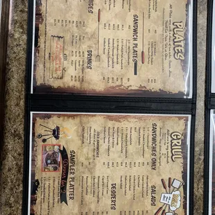 Lunch / Dinner menu