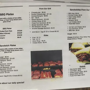 menu, ribs