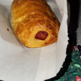 Pig in a blanket (croissant).