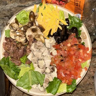 Dawn made this beautiful and delish salad for me!