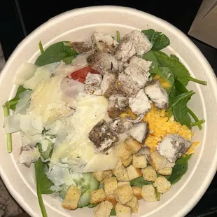 Stingy with the chicken.