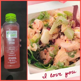 Pressed Juice and Salad