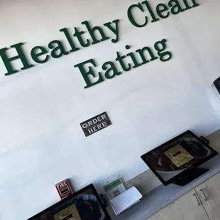a healthy clean eating sign