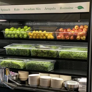 Ingredients behind counter