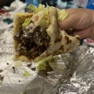 gyro wrap. good amount of meat and everything fresh. Yum!
