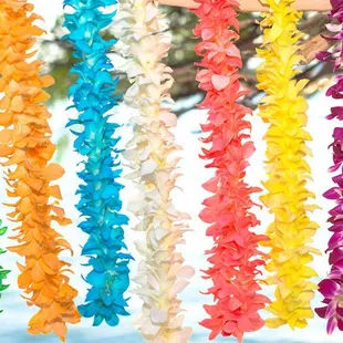Dyed single leis